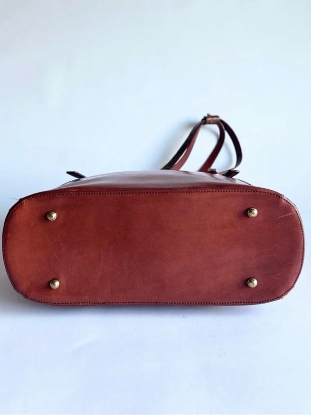 Brahmin Tan Brown Leather Adjustable Straps Handbag Shoulder Bag. - Picture 6 of 16
